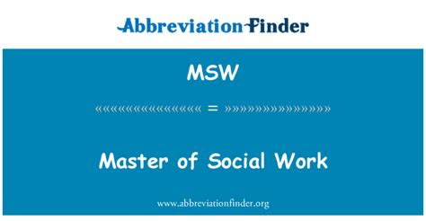 msw. ph|master of social work definition.